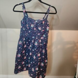 American Eagle- Navy Floral Dress